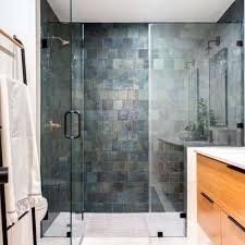 The bowl style bathtub compliments the large walk in shower built into a corner surrounded only by crystal clear glass panels. 30 Gorgeous Bathroom Shower Ideas We Re Swooning Over