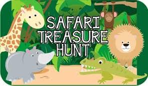 Safari Animal Treasure Hunt Printable Kids Party Game Kids Party Games Animal Party Games Jungle Theme Parties