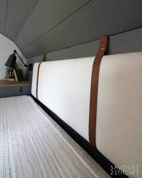 I knew i wanted this headboard to fill the entire wall so our measurements needed to be precise. How To Upholstered Headboard With Leather Straps Sawdust 2 Stitches