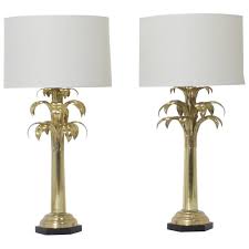 Pair Of Brass Palm Tree Table Lamps Table Lamp Lamp Tree Table