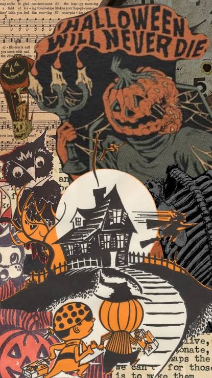 Halloween will never die #halloweeen #aesthtic #vintage #autumn #collage  #spookyseason #spooky