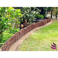 Boogardi Beetbegrenzung Aus Weide Beeteinfassung In Vielen Grossen 20 X 120 Cm 10er Set Weidenzaun Zur Beet Umr Naturzaun Beeteinfassung Garten Pflanzen