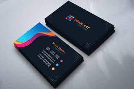 While bringing semaphore, art deco, or even modern art to mind, these cards are actually a nod to fox hunting. Modern Business Card With Colorful Shape Grafik Von Medelwardi Creative Fabrica