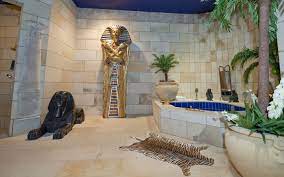 Nymb 3d digital printing egyptian queen king prince on papyrus shower curtain, waterproof polyester fabric ancient egypt bathroom decorations, bath curtains hooks included, 69x70 inches (multi9) 4.6 out of 5 stars 116 History Of Bathroom Furniture In 2021 Egyptian Home Decor Theme Hotel Egyptian Furniture