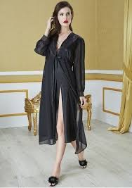 Versace V2142 Saten Gecelik Sabahlik Takim Gecelikler Versace Moda Stilleri
