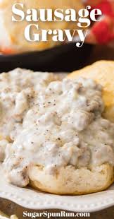 Image result for sausage gravy biscuits
