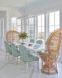 1 mint green modernica shell chair fiberglass chrome stacking base dining eames. A White Rectangular Lantern Hangs From A Mint Green Painted Ceiling Over A White Dining Table Placed On A Velvet Dining Chairs Dining Chairs Dining Room Decor