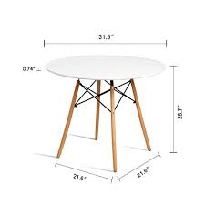 Your ordered legs are prepared and shipped within. Round White Dining Kitchen Table Modern Leisure Table With Wooden Legs For Office Conference 2 To 4 People Farmhouse Goals