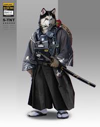 ArtStation - HUSKY SAMURAI, Sail Lin | Cat character, Anthro furry, Samurai  artwork