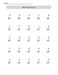 Multiply By 9 Worksheet Easy Multiplication Facts Worksheets Multiplication Worksheets Multiplication Sheets