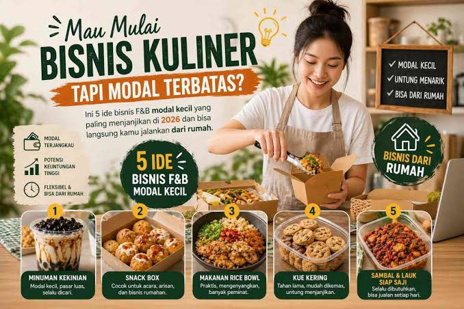 5 Ide Bisnis F&B Modal kecil yang Menjanjikan di 2026 Halaman 1 -  Kompasiana.com