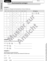 Für die stellenwerttafel geht man nun her und zerlegt eine zahl in einer, zehner, hunderter und tausender. Download Mathe An Stationen Mathe An Stationen Spezial Dezimalbruche Einfuhrung Von Dezimalbruchen Sezer Avci Aus Dem Originaltitel Pdf Free Download