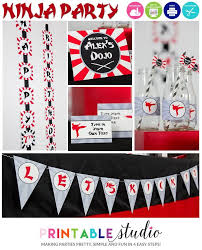 Ninja Birthday Party Decorations Karate Party Decorations Etsy Ninja Birthday Parties Karate Party Decorations Birthday Party Decorations
