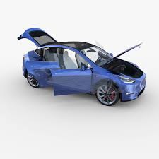 Tesla Model Y Awd Blue With Interior And Chassis In 2020 Tesla Model Awd Tesla