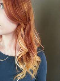 Of course, you can have blonde highlights with red hair. I Wish I Was Brave Enough To Do This Natural Red To Blonde Ombre Red Blonde Hair Red Hair With Blonde Highlights Natural Red Hair