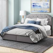 This tufted platform bed is sure to make a statement. Queen Storage Platform Bed No Headboard