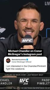 Michael Chandler responds to Conor McGregor 👀 #UFC314
