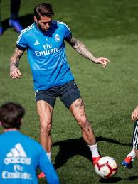 Sergio Ramos Of Real Madrid During The Real Madrid Training And Press Real Madrid Training Sergio Ramos Real Madrid