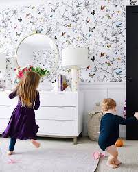 Schumacher Birds And Butterflies Wallpaper Multi On White 2704420 Priced And Sold As 10 Yard Double Roll Bird Wallpaper Bedroom Butterfly Baby Room Butterfly Wallpaper Bedroom