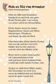 Ein Bild Vom November Herbstgedicht Geschichten Fur Kinder Gedichte Fur Kinder Kinder Gedichte