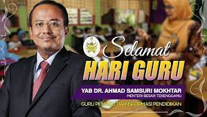 Semoga semua guru di negeri perlis khususnya dan di malaysia amnya dirahmati allah dan dicucuri dengan kesihatan yang sebaiknya dalam menjalani tugasan harian. Perutusan Mb Terengganu Sempena Hari Guru 2018