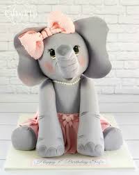 Edible Art Little Girl Elephant Cake Baby Elephant Cake Elephant Cakes Caking It Up