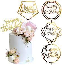 I was able to use your bucket idea and your printable. Amazon Com Gold Cake Topper Acrylic Cake Topper Happy Birthday Cake Topper Cake Decoration Supplies 5 Pieces Kitchen Dining