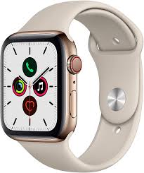 Recommended product from this supplier. Amazon Com Apple Watch Series 5 Gps Cellular 44mm Gold Stainless Steel Case With Stone Sport Band Electronics