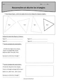 Sur la fiche 2 je propose de tracer/reproduire des triangles sur papier quadrillé/pointé. Triangles Reconnaitre Et Decrire Cm1 Exercices Avec Correction Exercice Math Cm1 Cm1 Evaluation Cm1