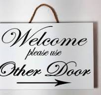 Welcome Side Door Sign: Custom Business Entrance Decor