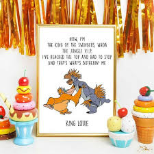 Jungle Book Print Disney Quotes Baloo And King Louie Jungle Etsy In 2020 Baby Shower Quotes Jungle Book Quotes Disney Quotes