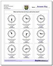 These Printable Telling Time Worksheets Are A Great Way To Practice Reading An Alalog Clock Or Watc Telling Time Worksheets Time Worksheets Math Facts Addition