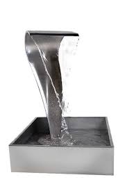 Swan Falls Stainless Steel Water Feature By Ambiente 189 99 Brunnen Edelstahl Wasserwand