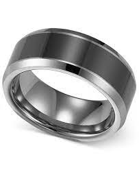 Triton Men S Tungsten Carbide And Ceramic Ring 8mm Wedding Band Reviews Rings Jewelry Watches Macy S Mens Wedding Rings Ceramic Wedding Bands 8mm Wedding Band