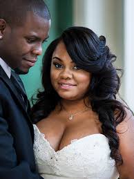Wedding hairstyles for black women can often be complicated and extravagant, but there is something to be said for a classy minimal look like this one. 35 Wedding Hairstyles To Show Off Your Curly Hair Curly Wedding Hair Black Wedding Hairstyles Black Brides Hairstyles