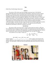 On the simulation pane, select copper. Heat Transfer Lab Report Zanderm Com