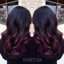 Burgundy Balayage Ombre Hair Color Dark Hair Styles Trendy Hair Color