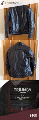 Triumph Leather Andorra Motorcycle Jacket Like New Triumph Leather Jacket Leather Jackets Women Triumph Motorcycle Jacket
