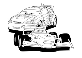 Kleurplaat van een f1 raceauto. Kleurplaat Cars Pixar 2429
