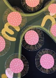 Pink Spotty And Mustard By Emma Whitelaw Paintings For Sale Bluethumb Online Art Gallery Abstract Art Quilt Pink Artwork Indigenous Australian Art