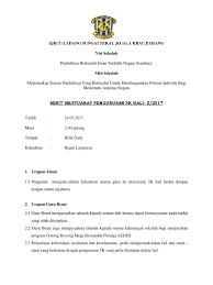 Report minit mesyuarat kali kedua. Minit 3k Kedua