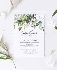 Greenery Couples Shower Invitation Bridal Shower Invitation Etsy Couples Shower Invitations Bridal Shower Invitations Printable Fun Wedding Invitations