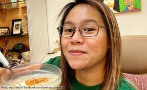 Angono Mayor Jeri Mae Calderon enjoys her lugaw, issues reminders about  shops selling food