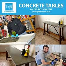 How To Build A Concrete Table Concrete Diy Concrete Table Concrete