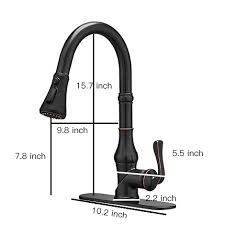 Commercial kitchen sink faucet with sprayer swivel single handle pull down mixer sale price: A 4552 Orb Bwefaucet