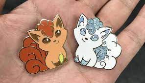 Vupix Enamel Pin Alola Vulpix Or Kanto Vulpix Etsy Enamel Pins Pokemon Pins Cute Pins
