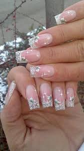 French Manicure Fingernagel Design Hochzeit Rosa Nagelkunst Trendige Nagel
