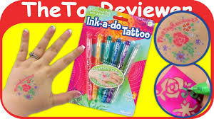 Tattoo #tattooing #tattoomachines tattooing with the javelin x pen! Ink A Do Tattoo Glitter Gel Pens Toysmith Ink A Do Temporary Unboxing Toy Review By Thetoyreviewer Youtube