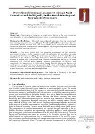Pengertian manajemen menurut para ahli. Pdf Prevention Of Earnings Management Through Audit Committee And Audit Quality In The Award Winning And Non Winning Companies