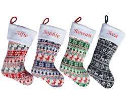 Embroidered knitted christmas stocking free pattern. Personalised Embroidered Christmas Stocking Nordic Knit Hoolaroo